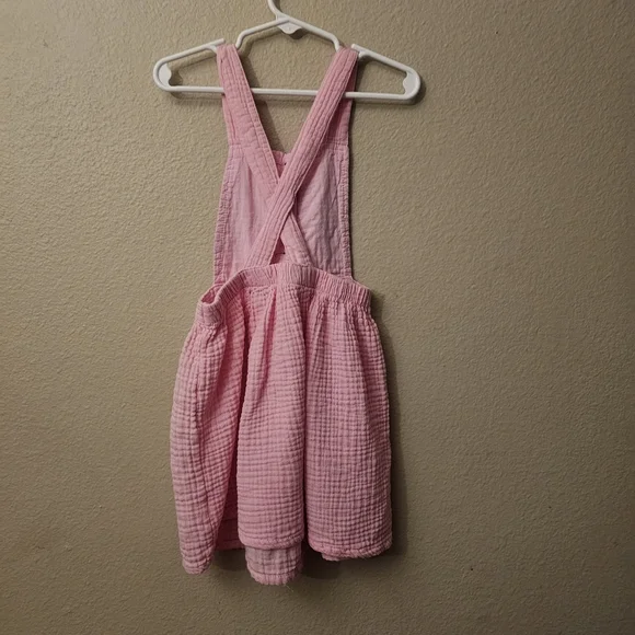 Adorable Pink Kids Overall Dress - Picture 3 of 9